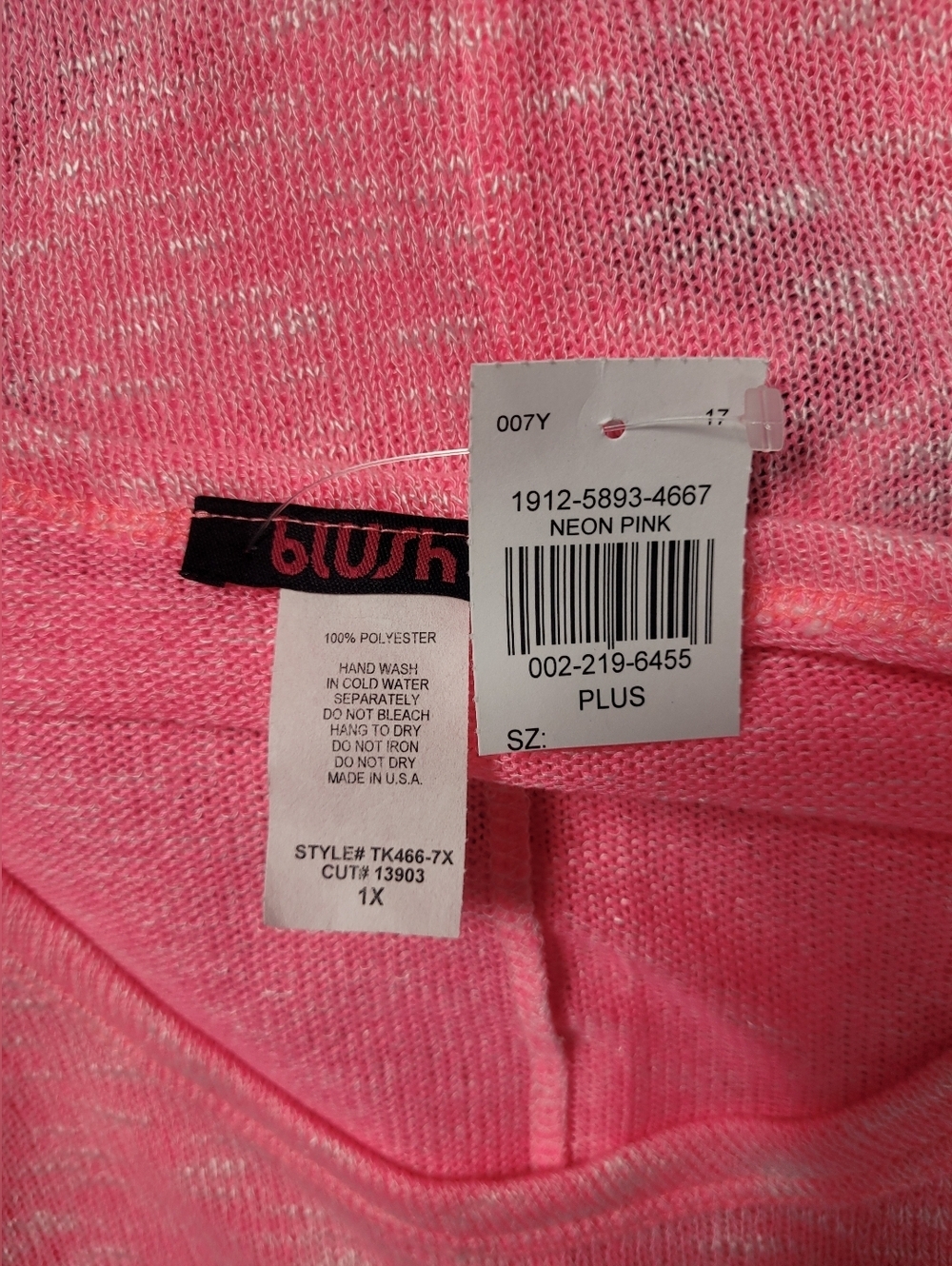 Blush 1X Vintage Neon Pink Extra Long Top Dress Lightweight Marilyn Monroe - Picture 4 of 4